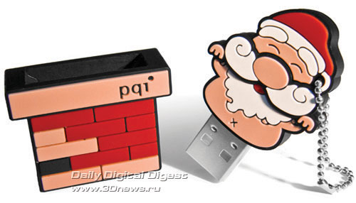 Рождественская USB-флешка PQI