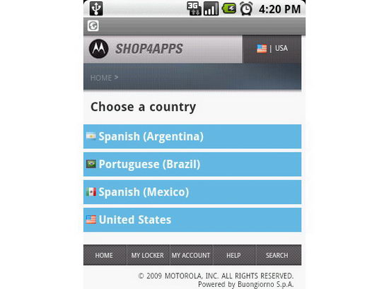 SHOP4APPS – собственный Android-магазин Motorola