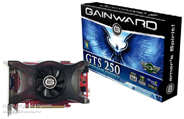 Два ещё более «зелёных» варианта GeForce GTS 250 от Gainward