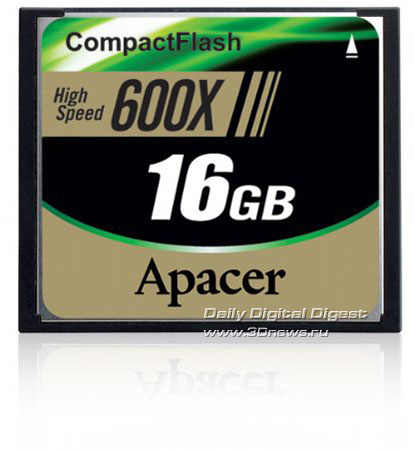 Карты памяти CompactFlash 600x теперь и от Apacer