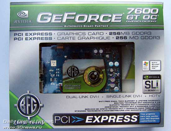  BFG Tech GeForce 7600 G OC Overclocked 256 Mb  