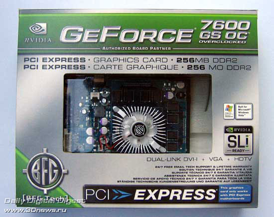 BFG Tech GeForce 7600 GS OC Overclocked 256 Mb  