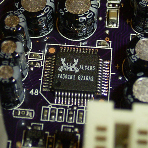 The Foxconn board uses a Gigabit LAN RTL 8111B controller, whereas on the ECS - Intel 82566DC.