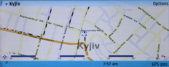 Nokia E90.     Maps