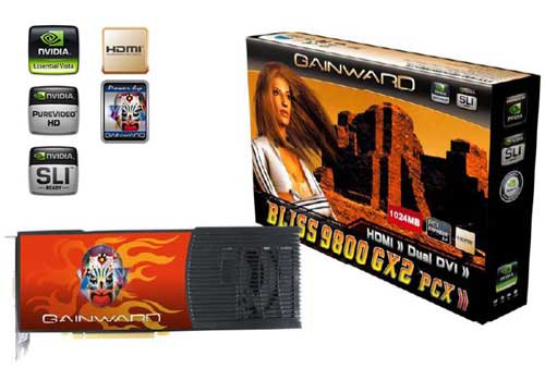 Gainward BLISS 9800 GX2 PCX 1024MB HDMI Dual DVI