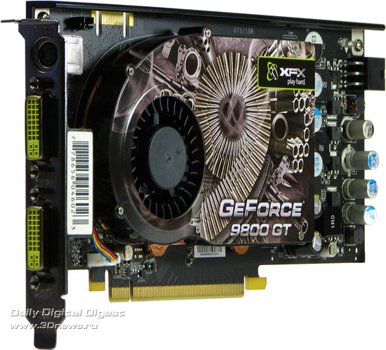 XFX GeForce 9800GT, side view