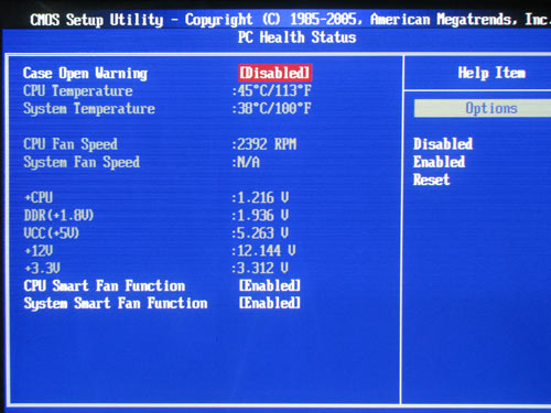 Foxconn A79A-S: system monitoring