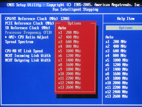 Foxconn A79A-S: HT multiplier