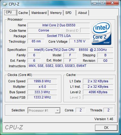 ECS P45T-AD3, nominal frequency