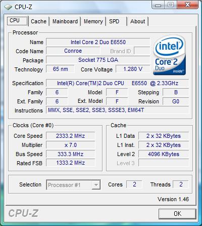 Gigabyte EP43-DS3, nominal frequency