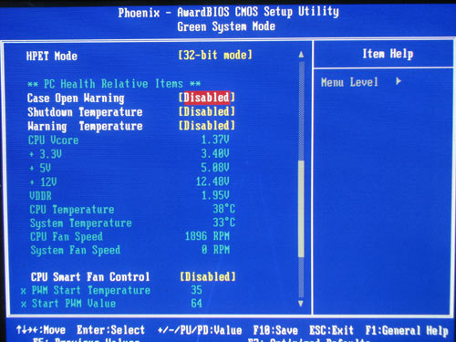 Foxconn G31MG-S, system monitoring