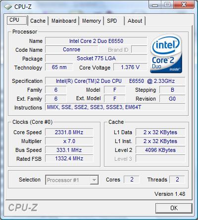 Foxconn G31MG-S, nominal frequency