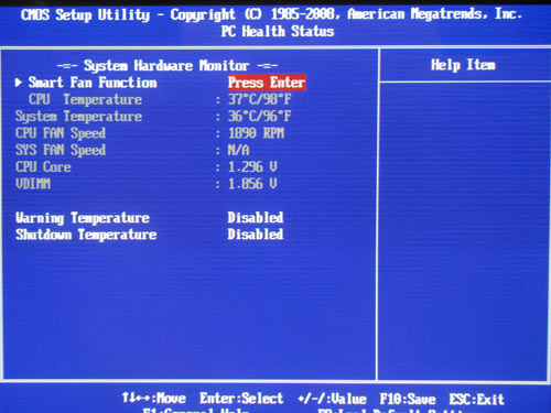 ECS G45T-M2, system monitoring