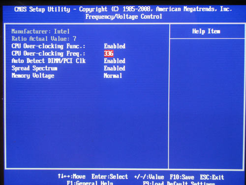 ECS G45T-M2, overclocking settings