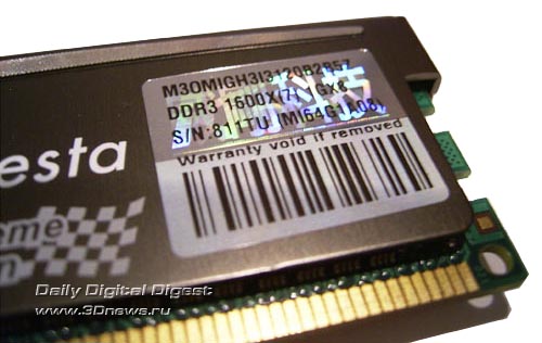 A-Data DDR3-1600, sticker 2