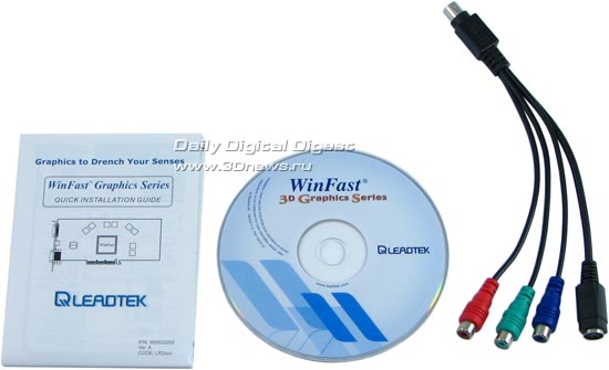 Leadtek WinFast PX9500 GT, package bundle