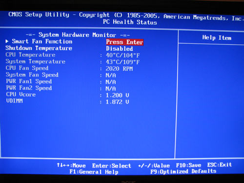 ECS A780GM-A Ultra, system monitoring