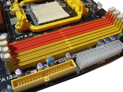 ECS A780GM-A Ultra, DIMM slots