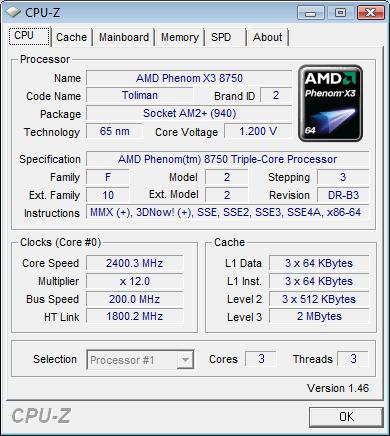 ECS A780GM-A Ultra, nominal frequency