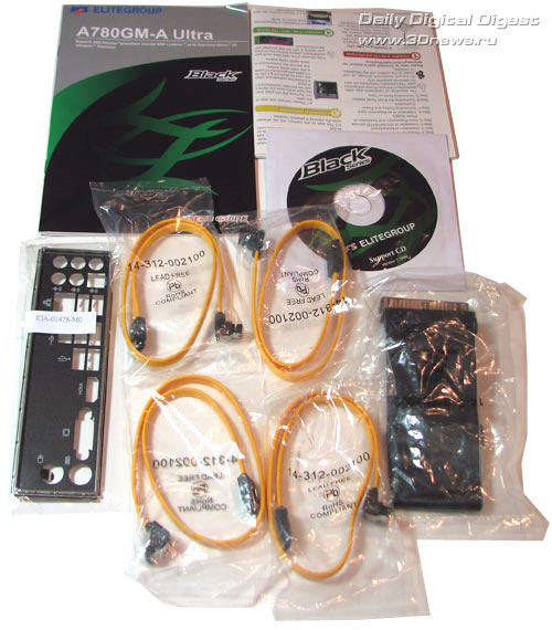 ECS A780GM-A Ultra, package bundle