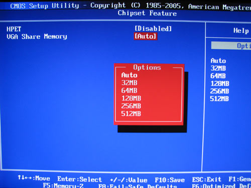 MSI DKA790GX, selecting the memory capacity