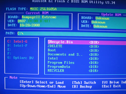 ASUS Rampage II Extreme EZ Flash 2