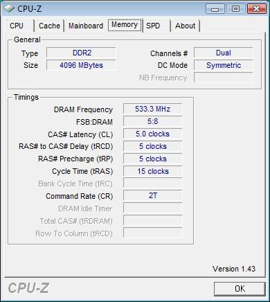 GSkill 4GB, frequency 2