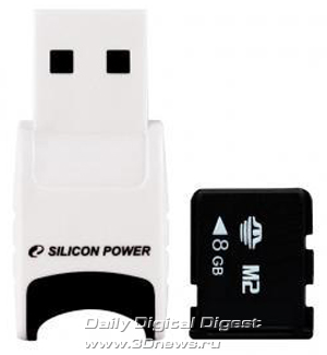 Silicon Power Stylish USB Reader & M2 Card Combo Pack