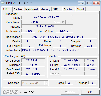 Turion X2 RM-75