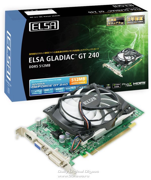 ELSA GLADIAC GT 240 512MB GDDR5