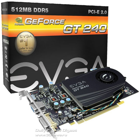 EVGA GeForce GT 240 512MB GDDR5 v2