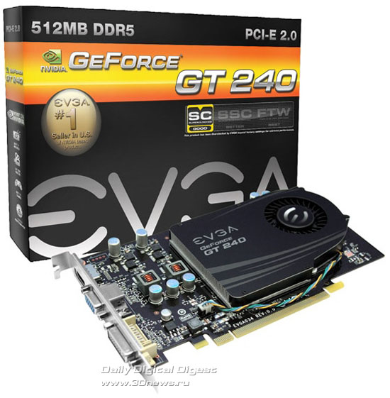 EVGA GeForce GT 240 SSC FTW 512MB GDDR5