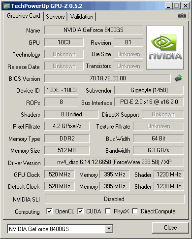 GeForce 8400 GS  :     GT218