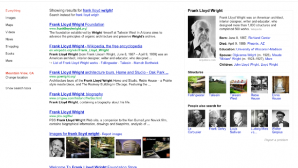 Поисковик Google получит колонку Knowledge Graph