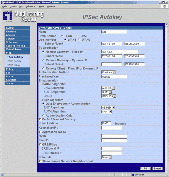 Интерфейс администрирования