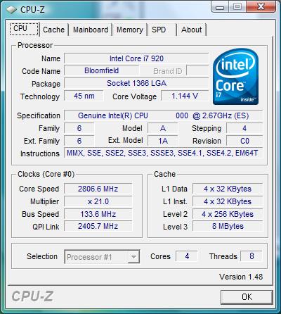  Intel Core i7-920 режим Turbo 