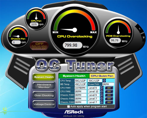  ASRock 890GM Pro3 разгон OC Tuner 