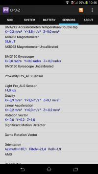  Sony Xperia T2 Ultra Dual: sensors information 