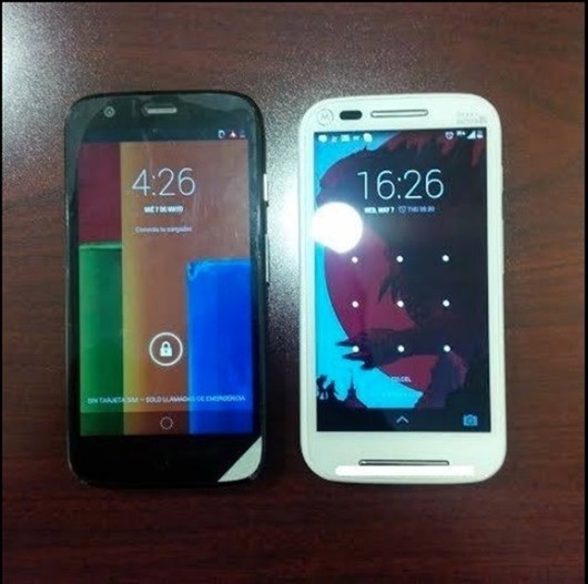 Moto G (слева) и Moto E