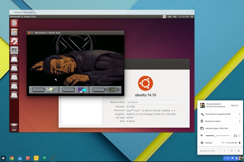 В Chrome OS появилась возможность запускать Linux в окне