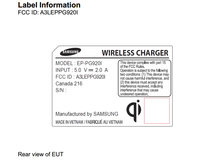 Зарядное устройство для Samsung Galaxy S6 замечено на сайте FCC