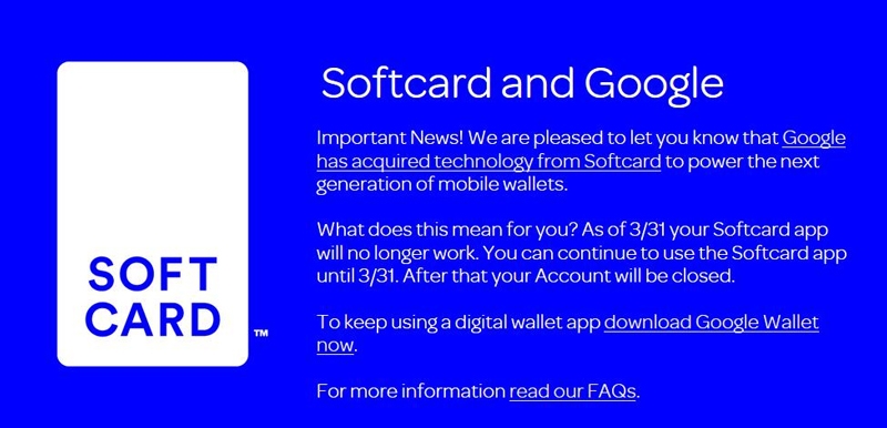 Google назвала дату закрытия платежного сервиса Softcard
