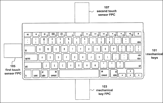 Apple придумала гибридную клавиатуру с кнопками-тачпадами