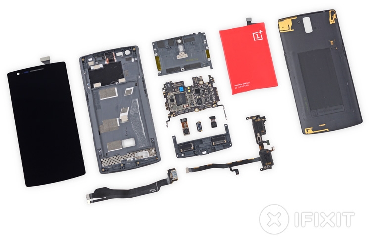 OnePlus One в разложенном виде (фото iFixit)