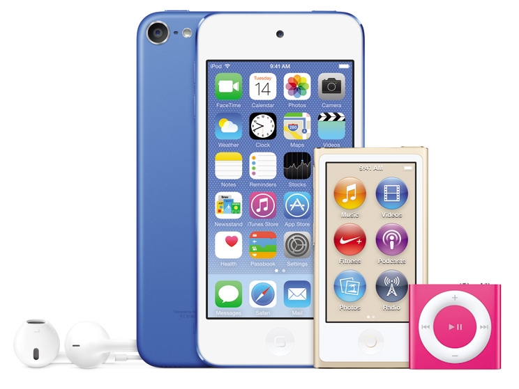 Модельный ряд Эпл iPod (touch, нано и shuffle)