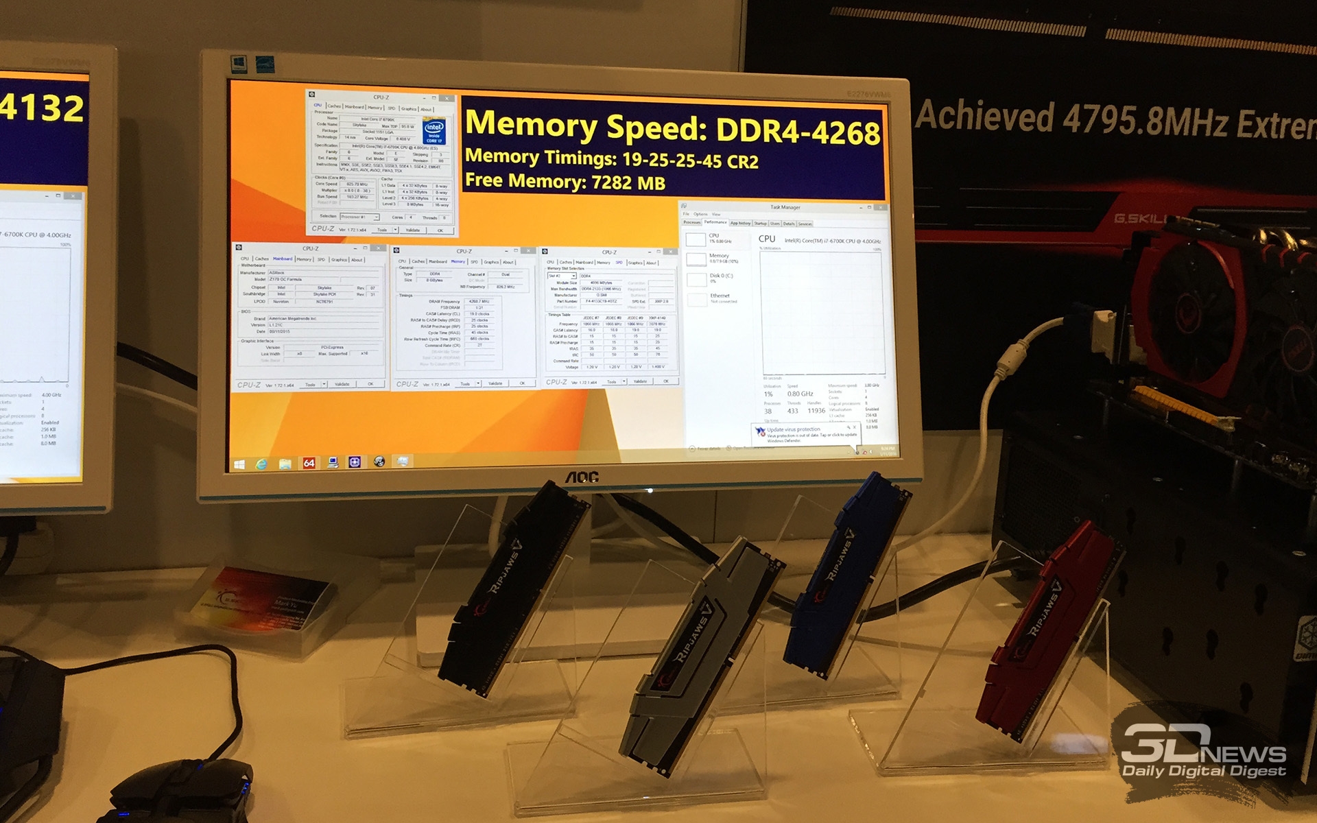 IDF 2015: G.Skill продемонстрировала модули памяти DDR4@4133 и DDR4@4266