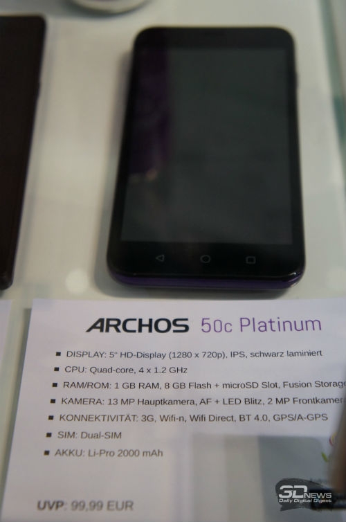 IFA 2015: представлены смартфоны Archos 50c Platinum и 55 Platinum