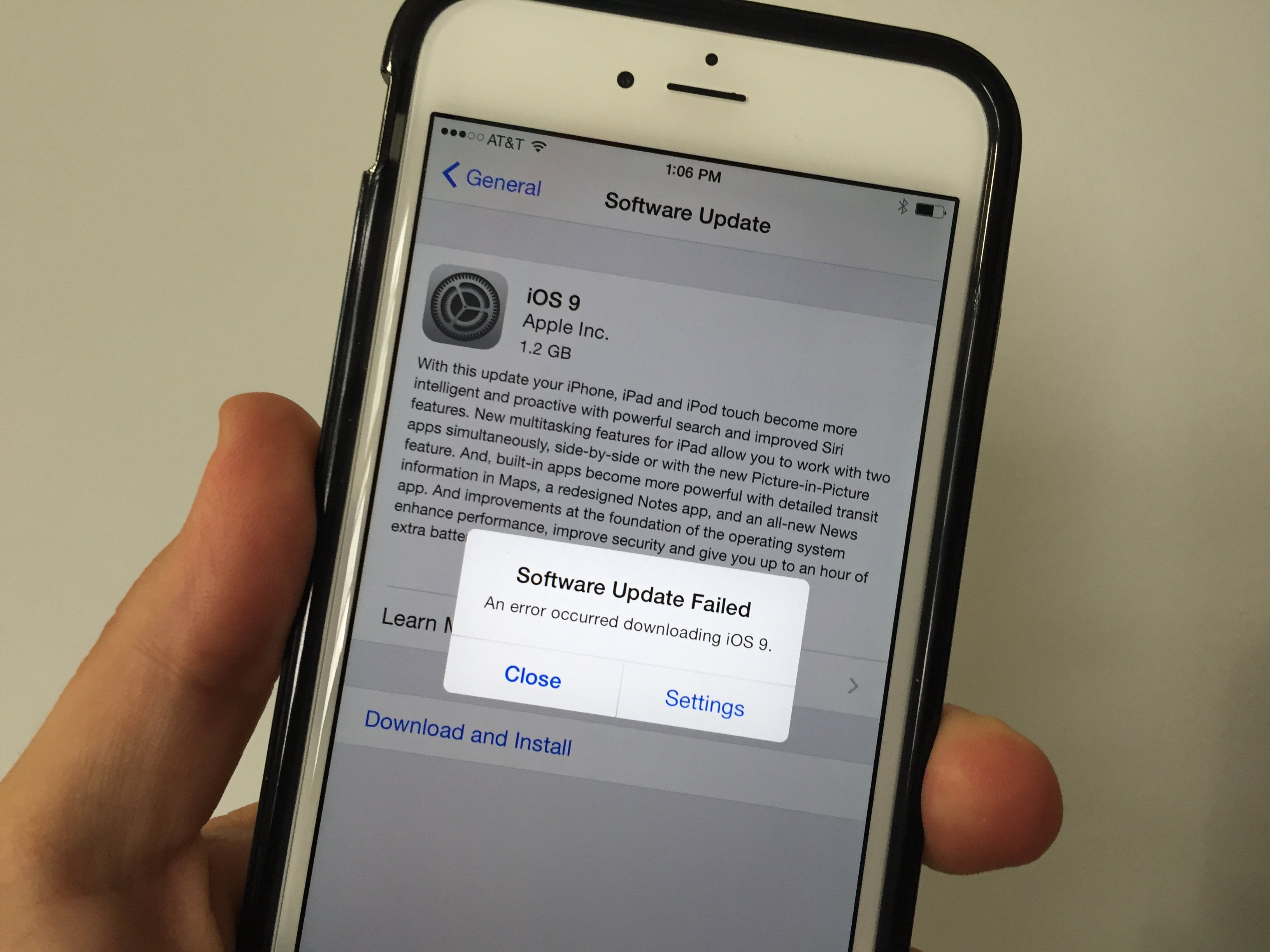 Некоторые пользователи не смогли установить iOS 9 из-за ошибки