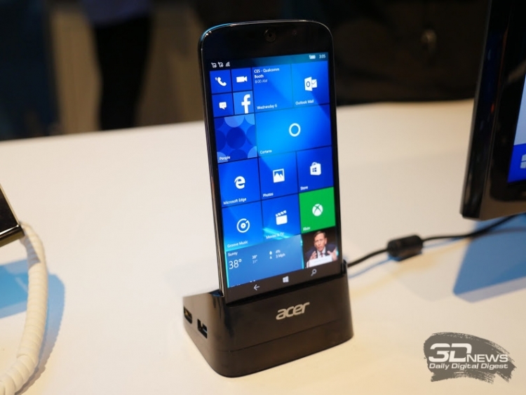 Acer Liquid Jade Primo на Windows 10 Mobile на выставке CES 2016