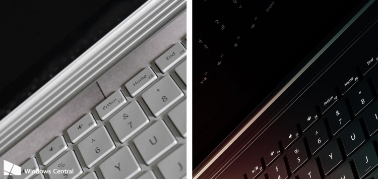 Surface Book (справа) и ориентировочный Surface Book 2 (слева)